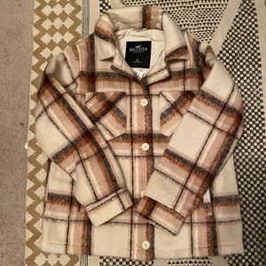 Brand new hollister plaid coat